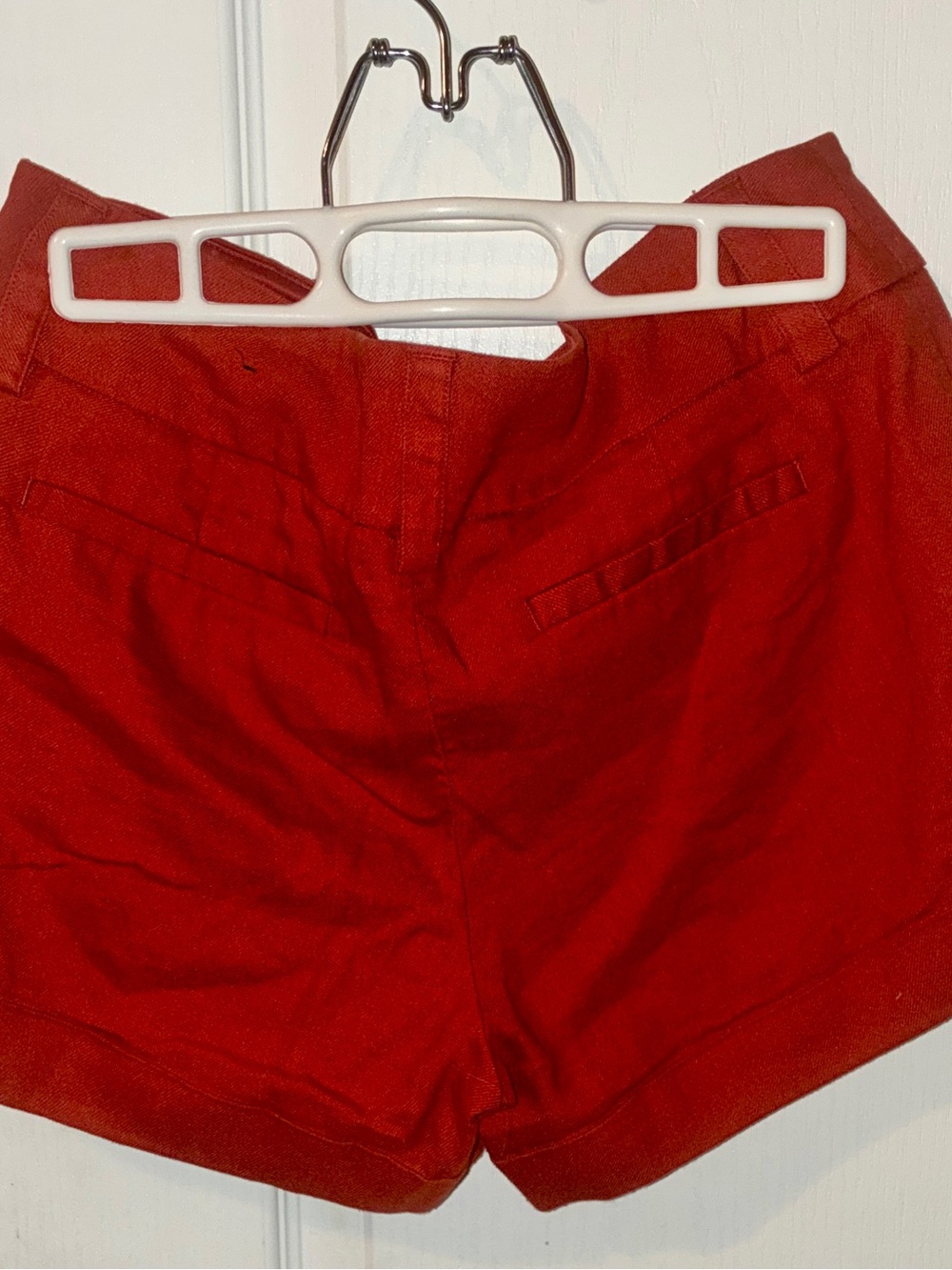 Express Cuffed Chino Shorts - Burnt Orange / Red - Size 6
